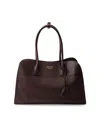 Prada Women's Large Leather Tote Bag In Brown