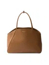 Prada Women's Large Leather Tote Bag In Brown