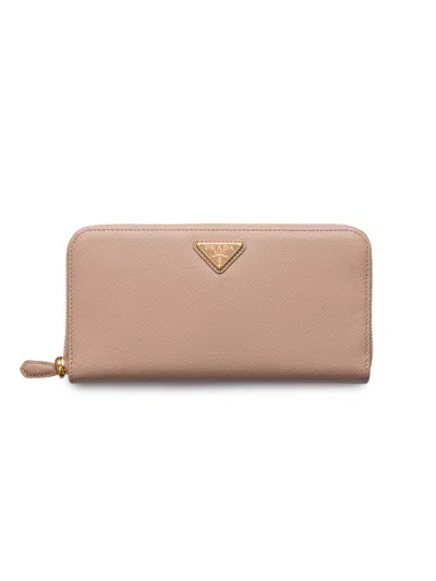 Prada Women's Large Saffiano Leather Wallet In Pink