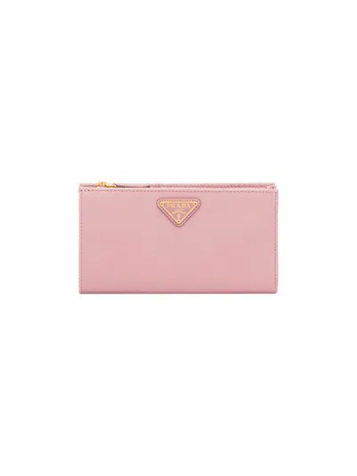 Prada Women's Large Saffiano Leather Wallet In Pink
