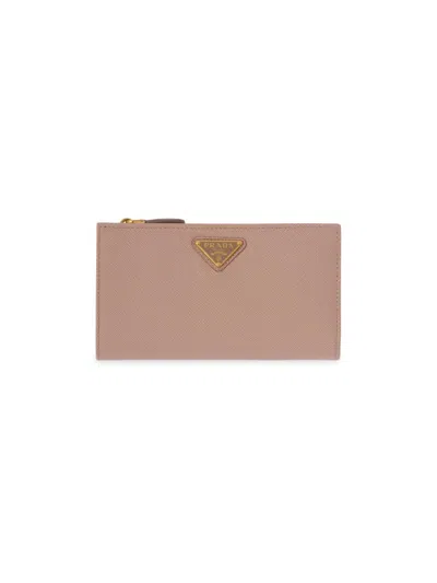 Prada Women's Large Saffiano Leather Wallet In Sand
