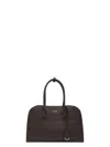 Prada Borsa Shopping Media In Pelle Melanzana  Donna