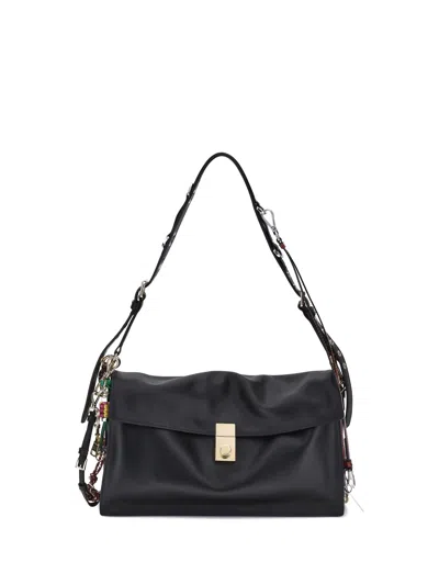 Prada Women Large Soft Sound Shoulder Bag In Black