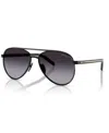 Prada Pr B57s Aviator Steel Sunglasses In Black