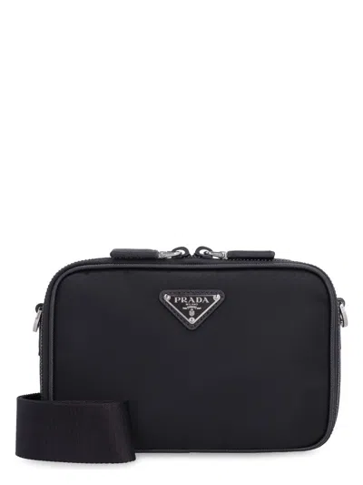 Prada Women's Leather And Nylon Crossbody Bag