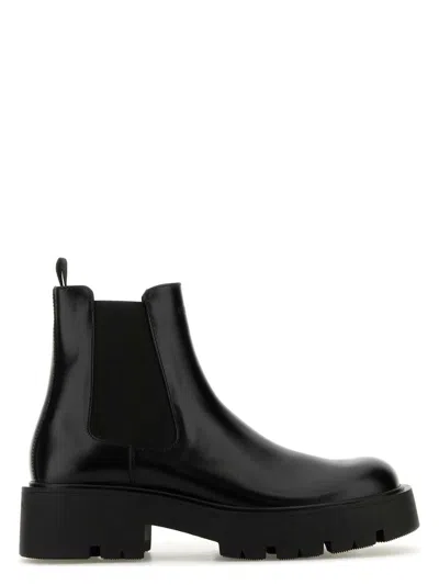 PRADA WOMEN'S LEATHER ANKLE BOOTS
