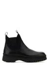 Prada Black Leather Ankle Boots