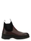 Prada Brown Leather Ankle Boots