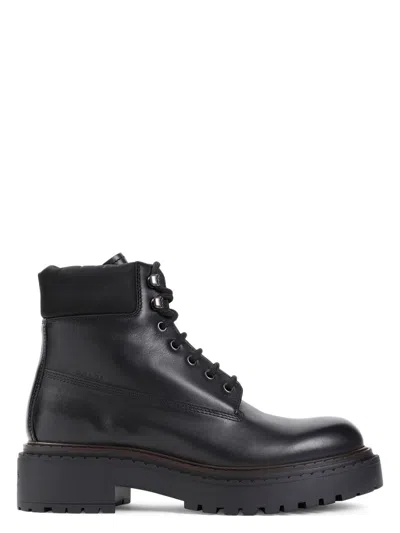 PRADA WOMEN'S LEATHER ANKLE BOOTS