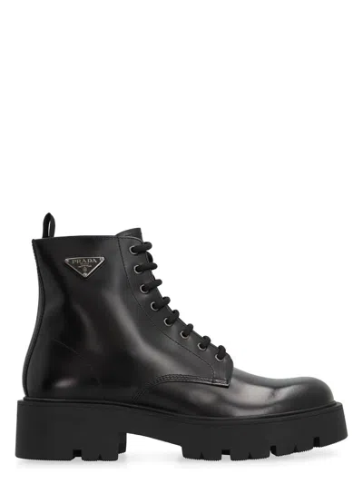 Prada Women's Leather Ankle Boots