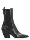 Prada Black Leather Ankle Boots
