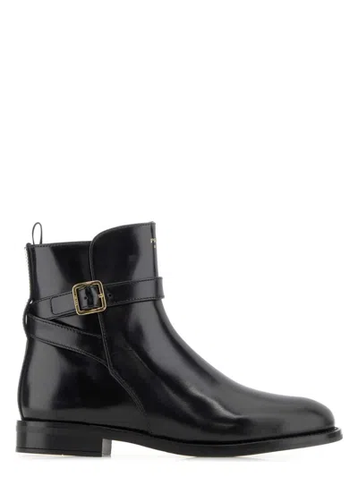 PRADA WOMEN'S LEATHER ANKLE BOOTS