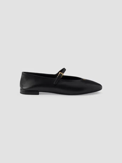 Prada Women's Leather Ballerinas In Black