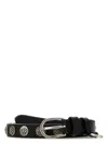Prada 2 Cm Calf Leather Belt With Silver-tone Hardware In Black