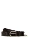 Prada Dark Brown Woven Belt