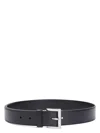 Prada Black Regular Belt With Rectangular Buckle
