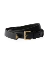 Prada City Calf Leather Belt In Black Gold