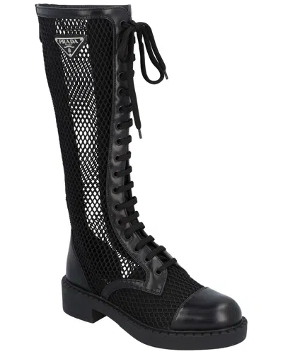 Prada Women's Leather Boot In Black