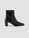 Prada Leather Booties In Black
