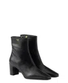 Prada Leather Booties In Black