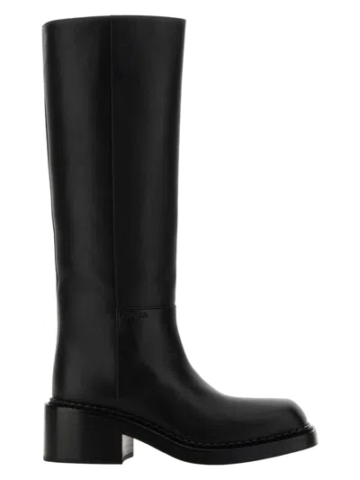 PRADA WOMEN'S LEATHER BOOTS