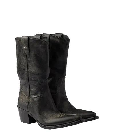 PRADA WOMEN'S LEATHER BOOTS
