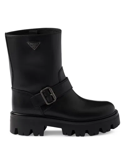 PRADA WOMEN'S LEATHER BOOTS