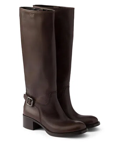PRADA WOMEN'S LEATHER BOOTS