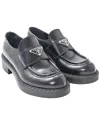 Prada Women's Leather Brushed Platform Loafer (authentic Pre-loved) In Black