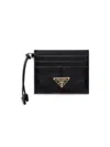 Prada Women's Leather Card Holder In Black
