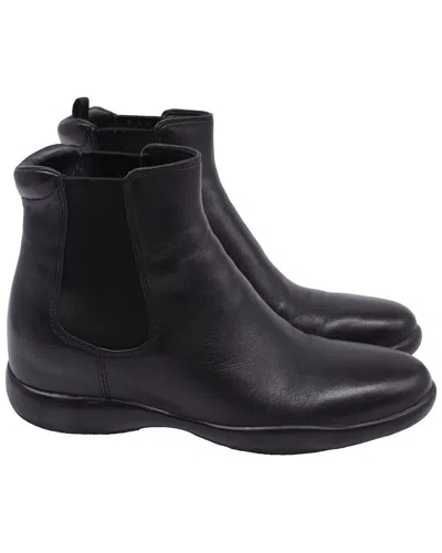 Prada Women's Leather Chelsea Bootie (authentic Pre-loved) In Black