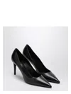 Prada Patent Saffiano Leather Pointy-toe Pump In Black