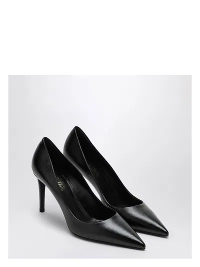 PRADA WOMEN'S LEATHER DÃ©COLLETÃ© WITH LOGO PUMPS