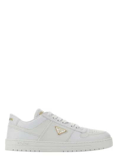 PRADA WOMEN'S LEATHER DOWNTOWN SNEAKERS