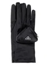 Prada Black Leather Gloves