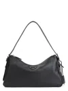 Prada Aimee Grain Leather Shoulder Bag In F0002 Nero