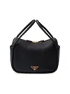 Prada Shoulder Bag Structured Shape Top Handle In Black