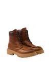 Prada Women Caramel Leather Ankle Boots In Brown