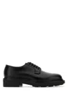 Prada Black Leather Lace-up Shoes