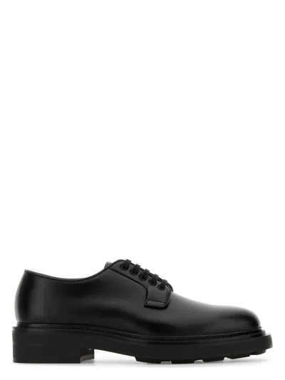 PRADA WOMEN'S LEATHER LACE-UP SHOES