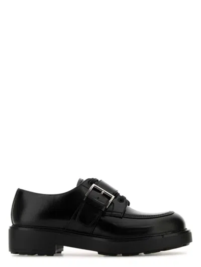PRADA WOMEN'S LEATHER LACE-UP SHOES