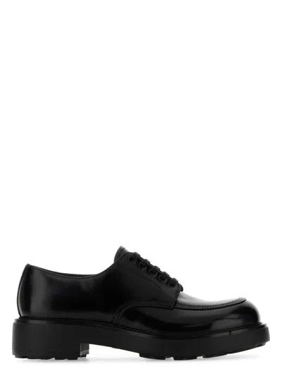 PRADA WOMEN'S LEATHER LACE-UP SHOES