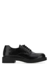 Prada Monolith Brushed Leather Lace-up Shoes
