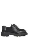 Prada Women's Leather Lace-up Shoes In Black