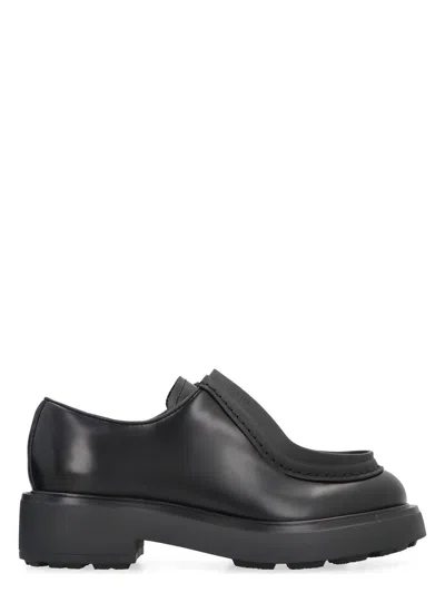 PRADA WOMEN'S LEATHER LACE-UP SHOES