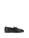 Prada Women Leather Loafers In Black