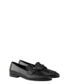 Prada Leather Loafers In Black
