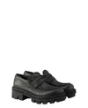 Prada Leather Loafers In Black