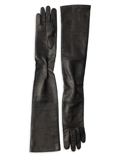 Prada Women's Leather Long Gloves In Pattern
