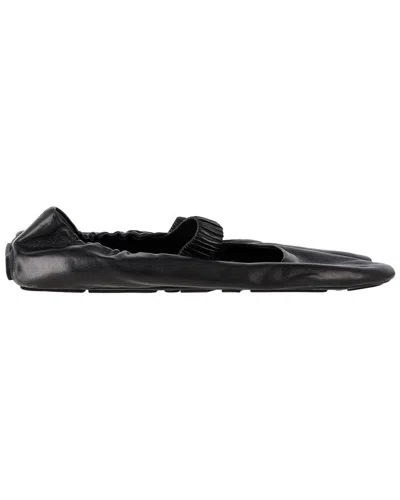 Prada Women's Leather Maryjane Ballet Flat (authentic Pre-loved) In Black